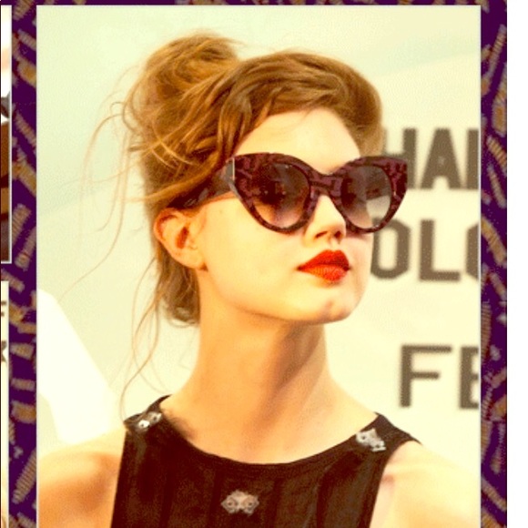 Fendi authentic sunglasses cat eye print ASO trend - Picture 1 of 4