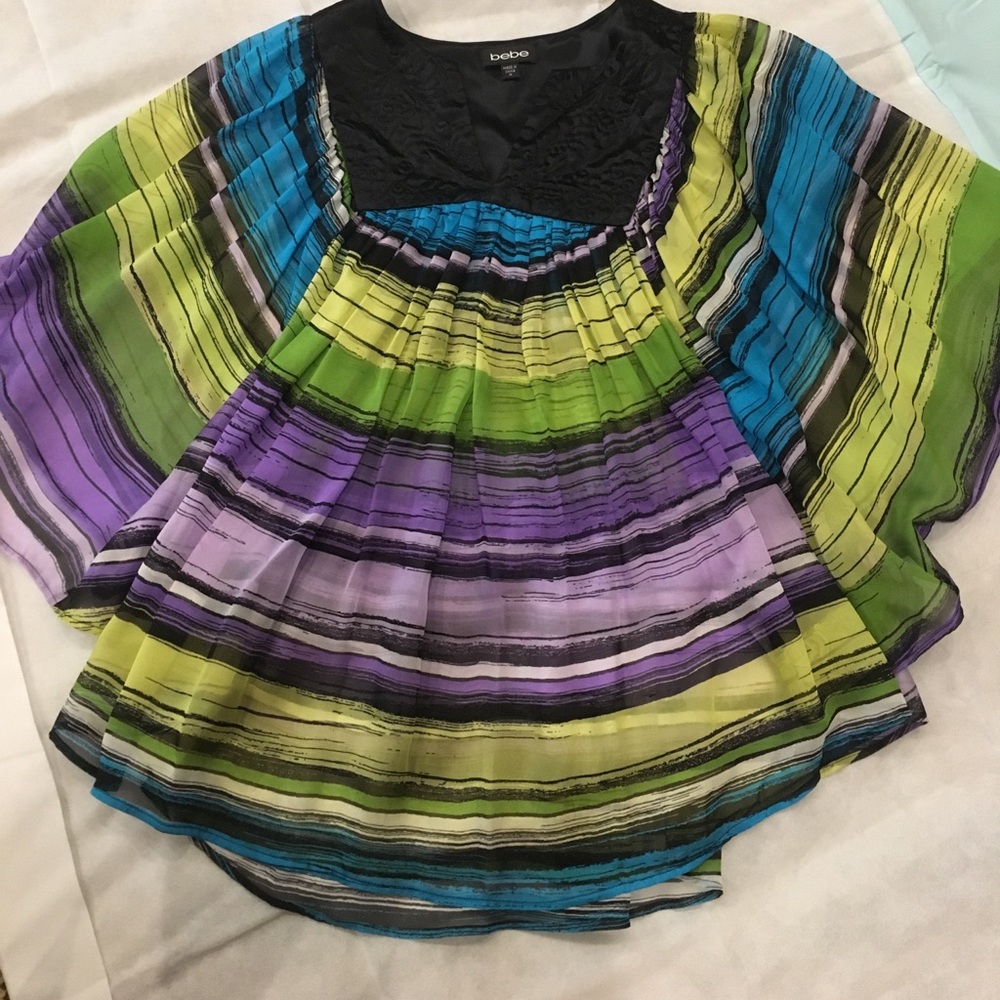 Bebe chiffon poncho shirt top