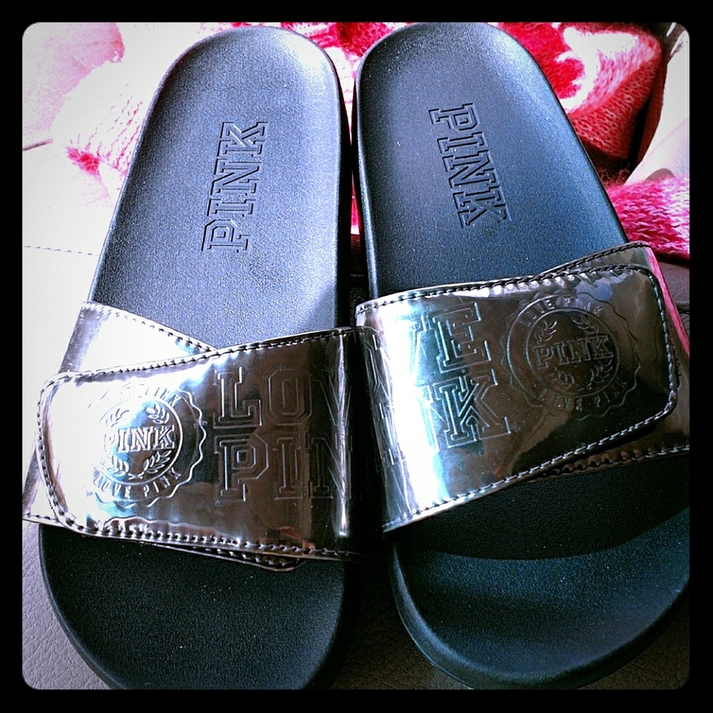 PINK velcro slides.