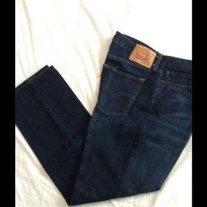 Levi's 514 Mens dark wash distressed W34 L30 LNC