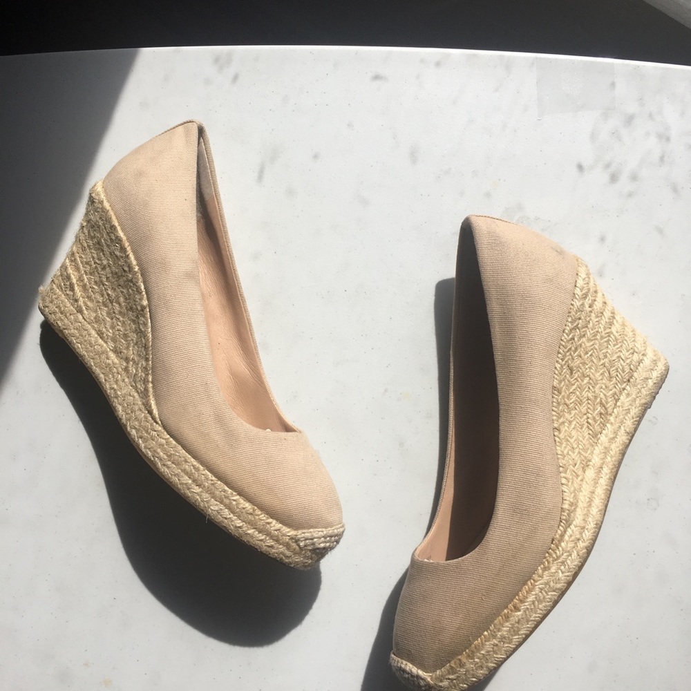 J. Crew Cream Seville Espadrilles Wedges
