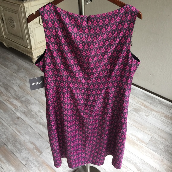 Muse Pink Multicolored Sleeveless Dress.17325 - Picture 2 of 4