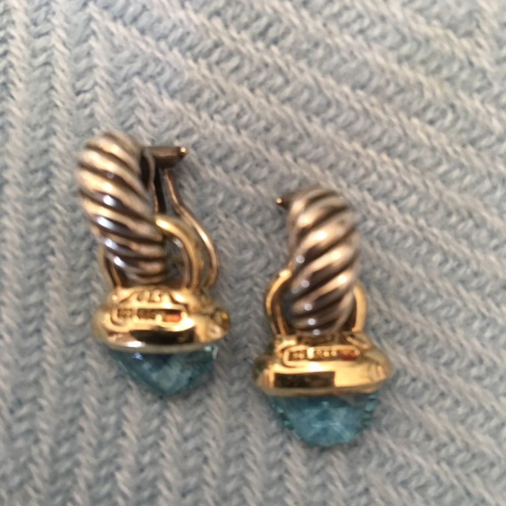 DAVID YURMAN BLUE TOPAZ EARRINGS