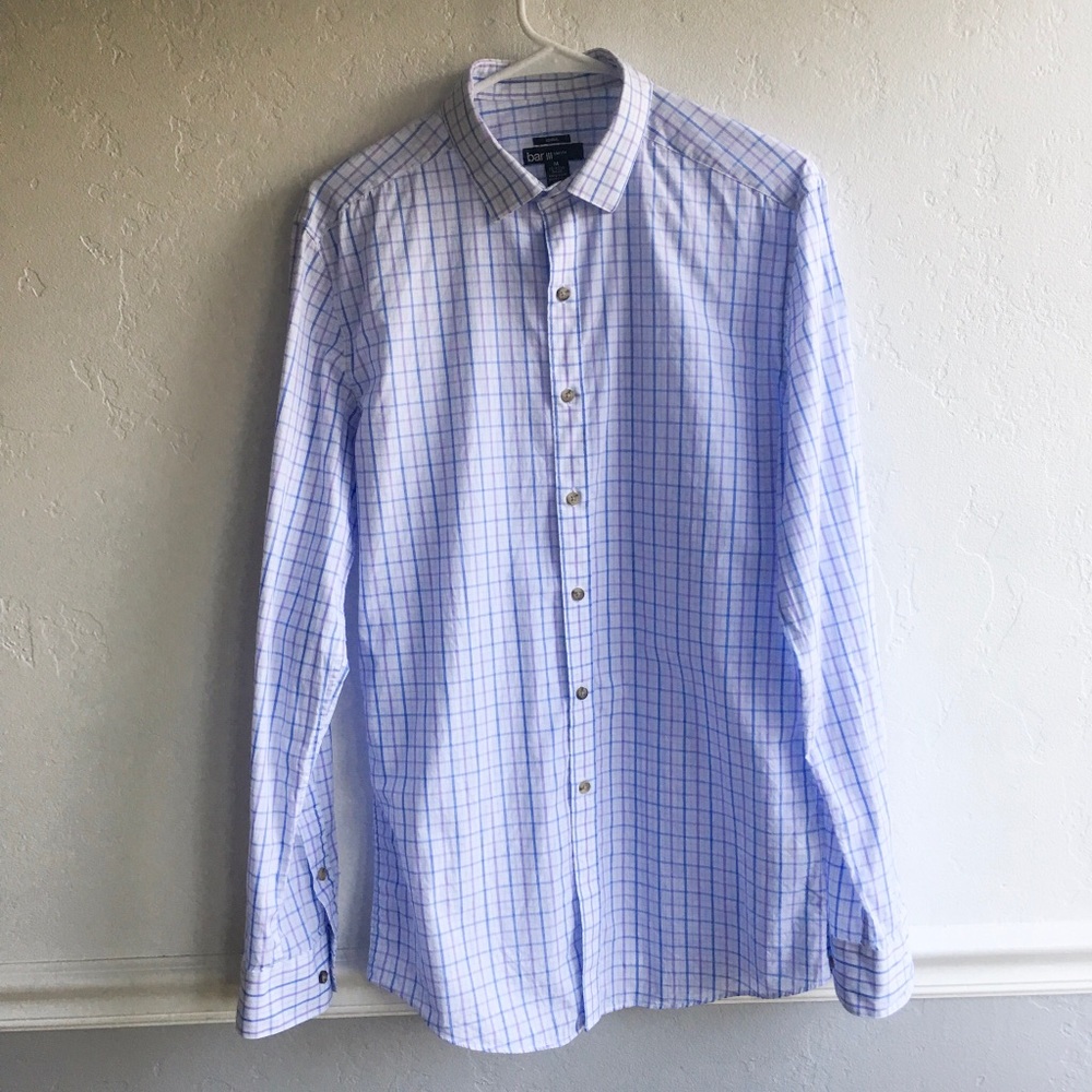 Bar III Plaid Button Down