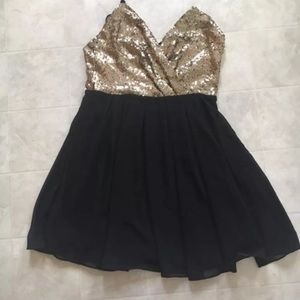 Flirty Mini with Gold Sequins