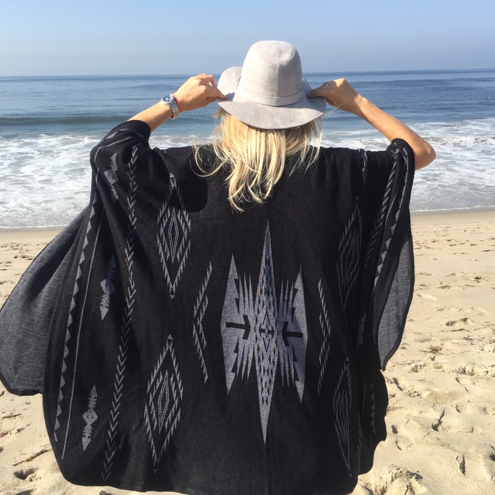 Aztec beach wrap poncho blanket