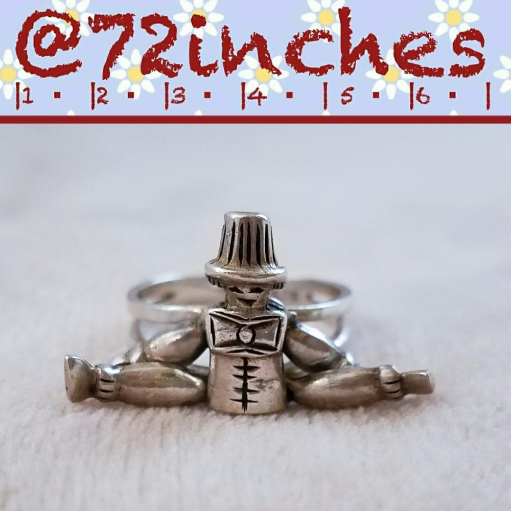 Vintage Sterling Silver Dancing Clown Ring