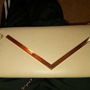 Aldo tan clutch bag
