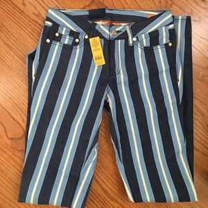 NWT- Tory Burch striped jeans