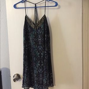 Printed strapless dress with cute back straps