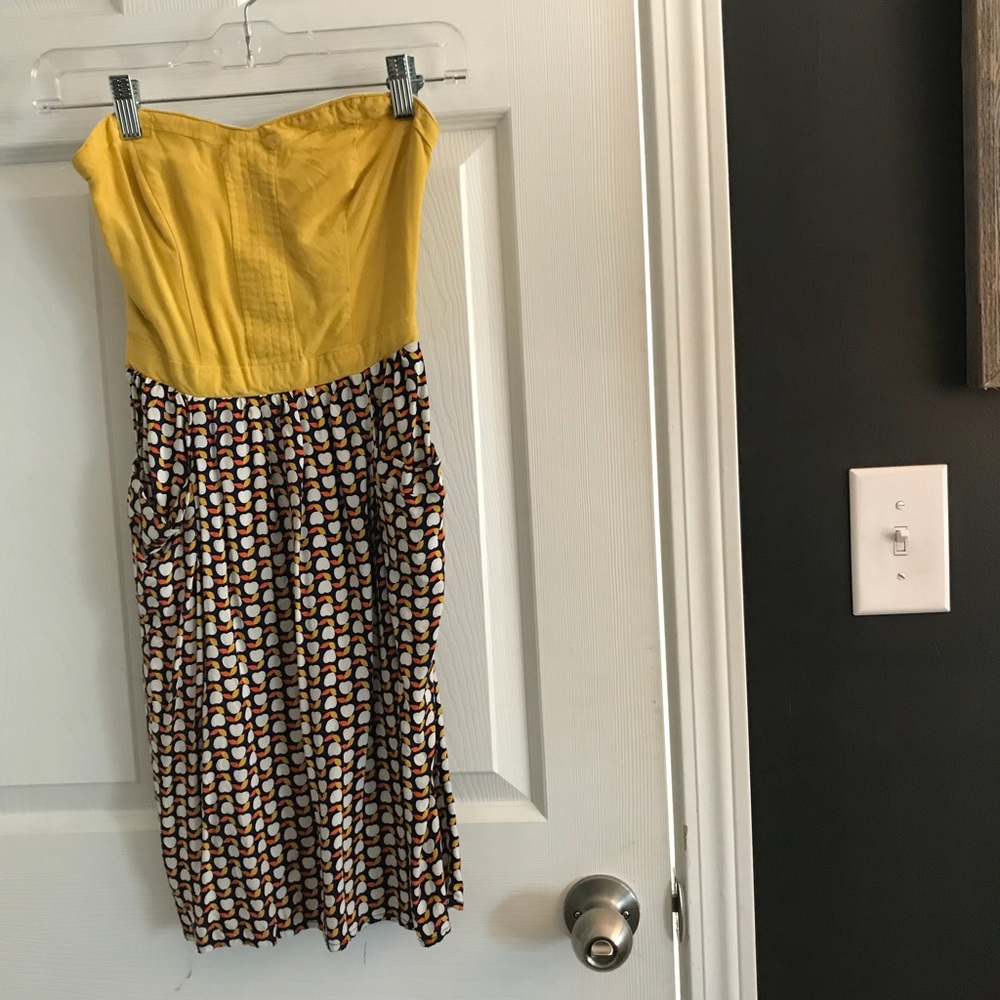 Mustard colored apple dress