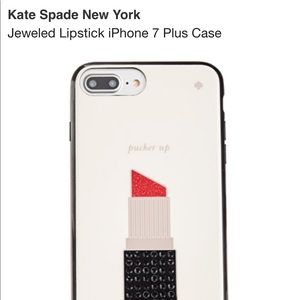 NWOT kate♠️ iPhone 7plus phone case. "Pucker Up."