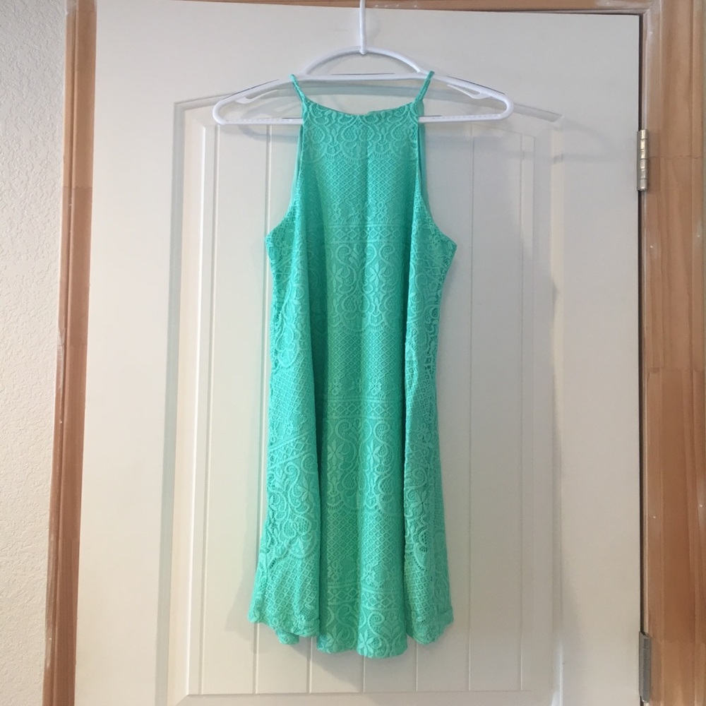 Mint Green Lace Dress