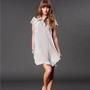Kensie Flutter Sleeve Draped French Terry Dress M Kensie Flutter Sleeve Draped French Terry Dress M