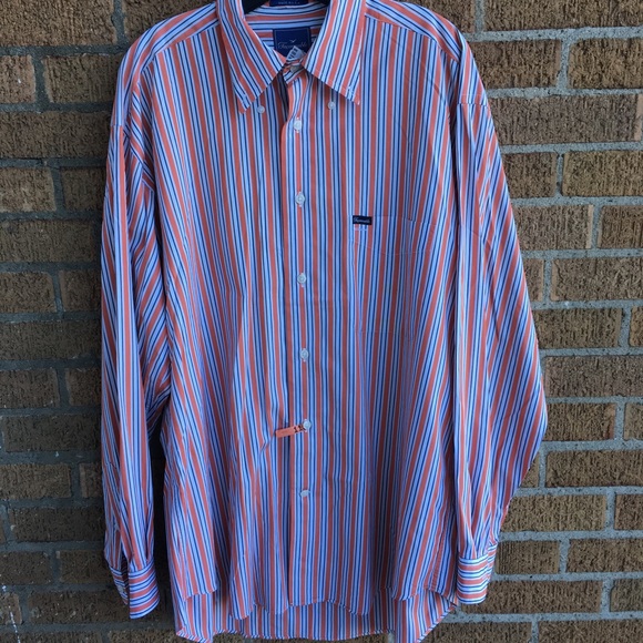 Façonnable Button Striped Shirt Size Large - Picture 1 of 4