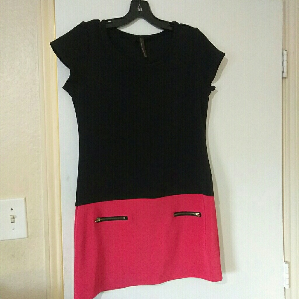 Red and black dress
