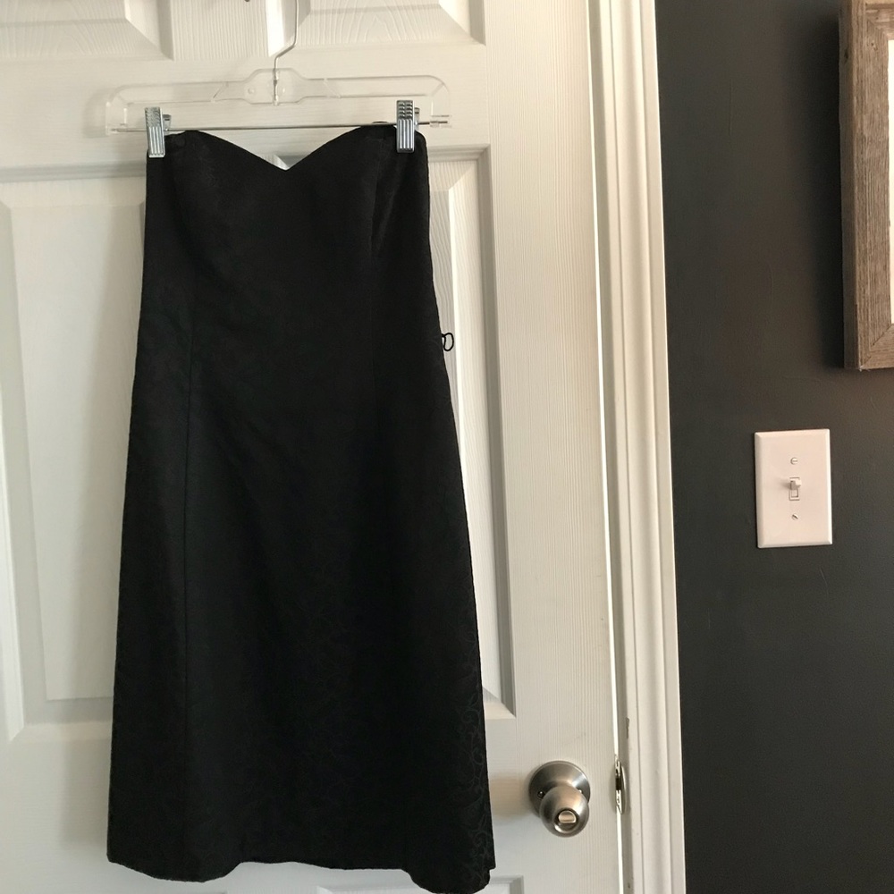 White House Black Market strapless black dress
