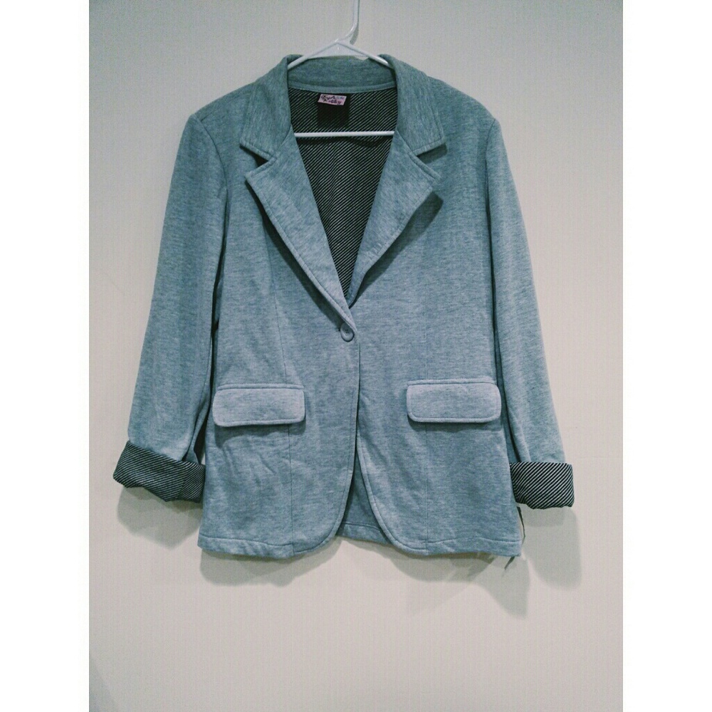 NWT- Heather Grey Blazer Jacket