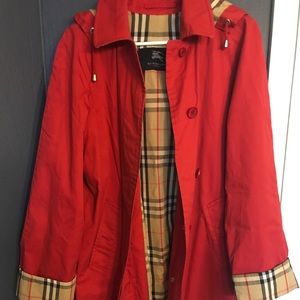 Authentic Burberry Red Trench Coat