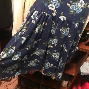 Blue floral dress