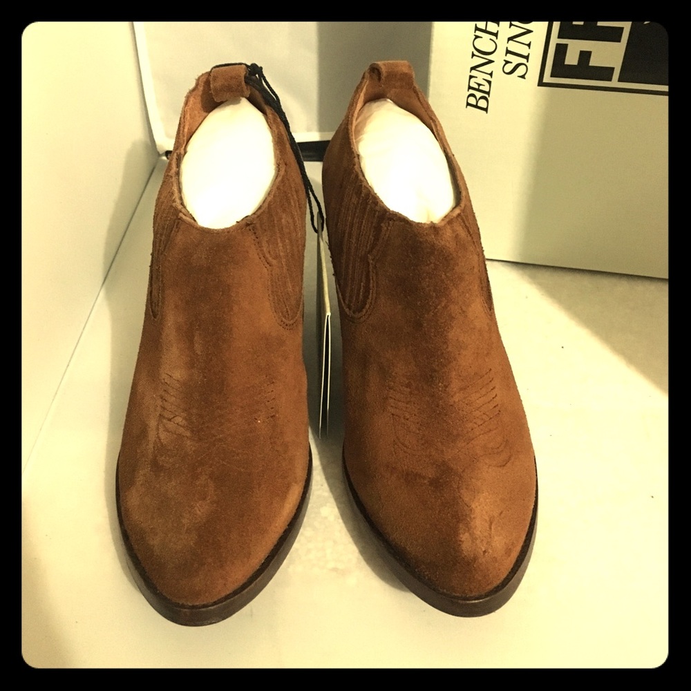 FRYE ILANA Suede Western Slip On Bootie 8 9.5 $278