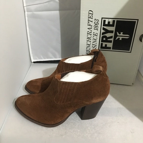 FRYE ILANA Suede Western Slip On Bootie 8 9.5 $278 - Picture 2 of 8