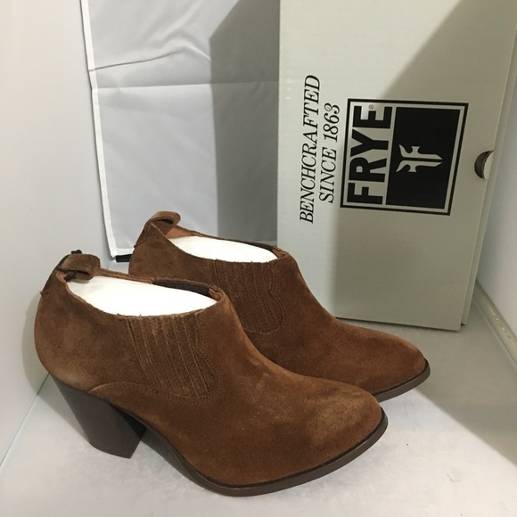 frye nora whipstitch suede bootie