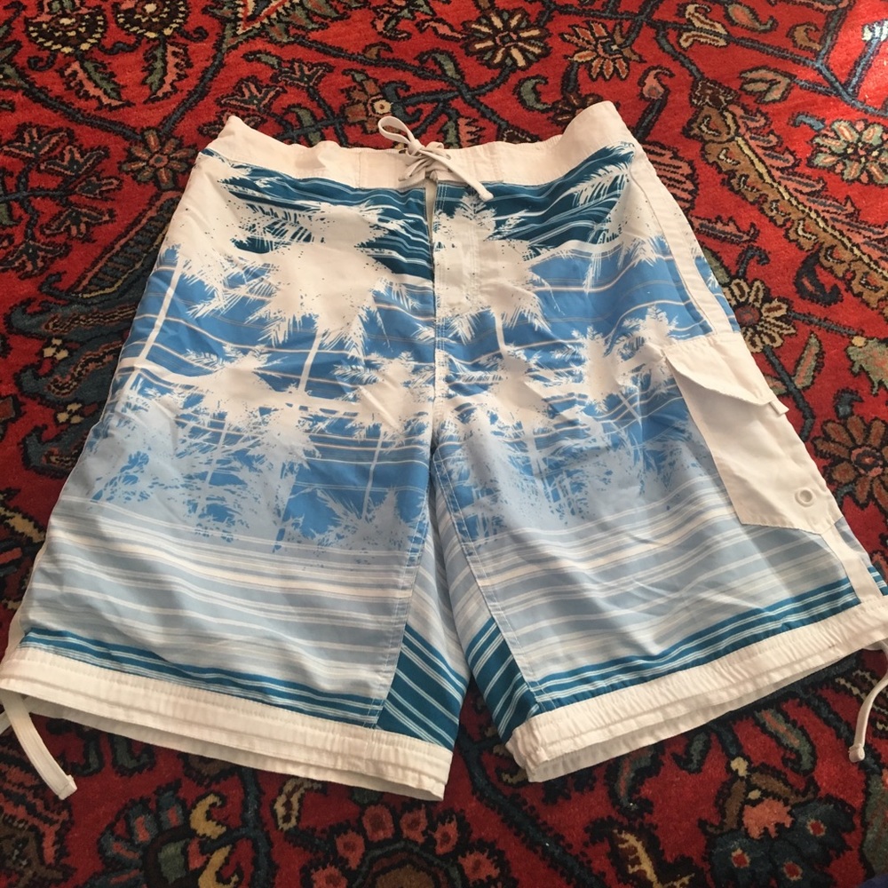 Men's palm tree u.s apparel bathing suit