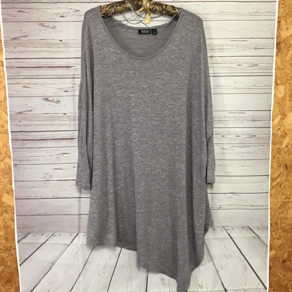 a.n.a Sweaters - • a.n.a. • a new approach gray tunic casual 1X