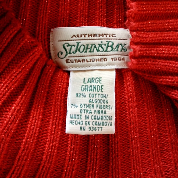 HP💎St John's Bay Red Sweater💞 - Picture 4 of 5