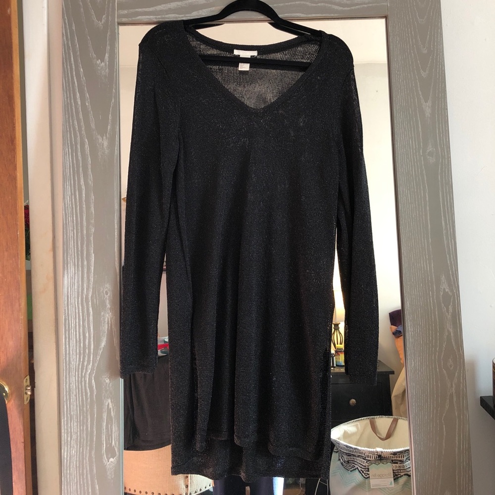 H&M Black sparkly long sleeve tunic