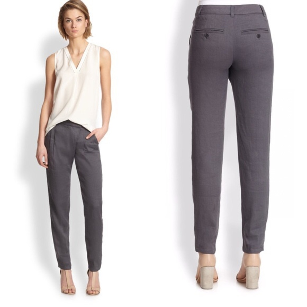 Vince linen-blend pants