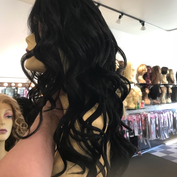 Deep Wave Swisslace Lacefront Wig Black 2020 Wig main image 7