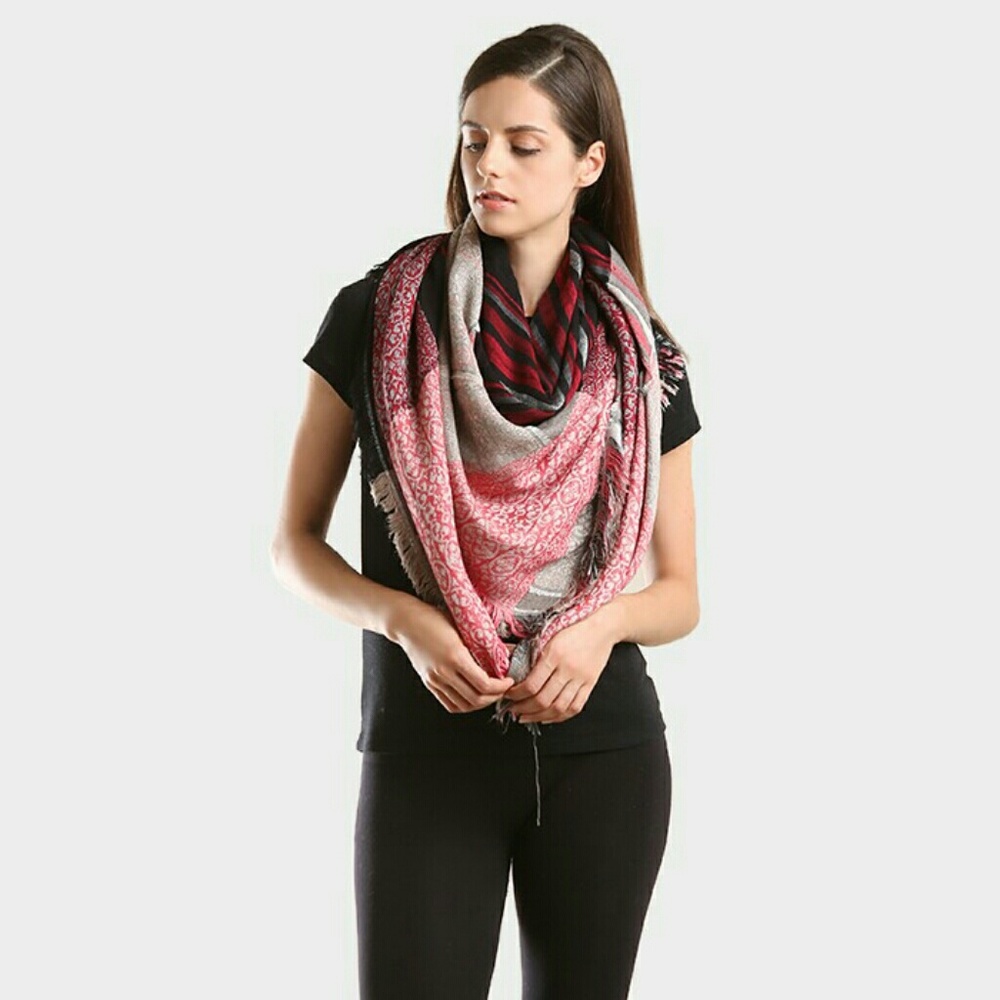 Pashmina Scarf with Frayed Edge