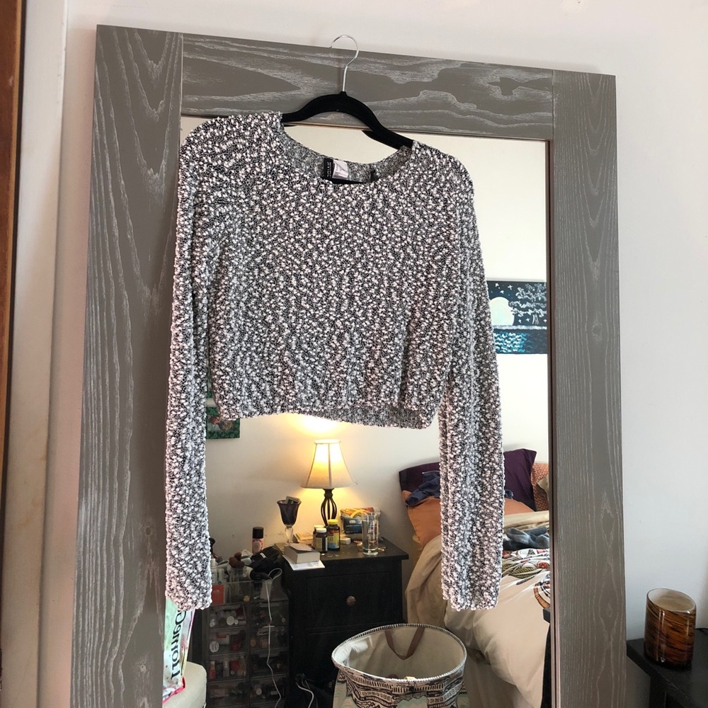 Chunky knit crop top sweater