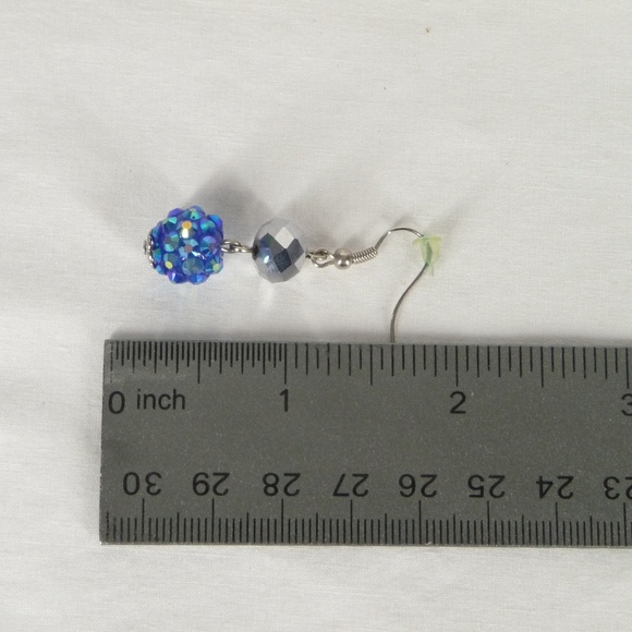 Blue Illusion Statement Necklace and Earring Set - Picture 4 of 5