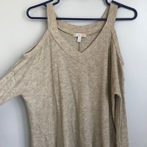 Open shoulder sweater
