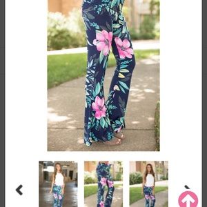 Pink lily boutique floral palazzo pants