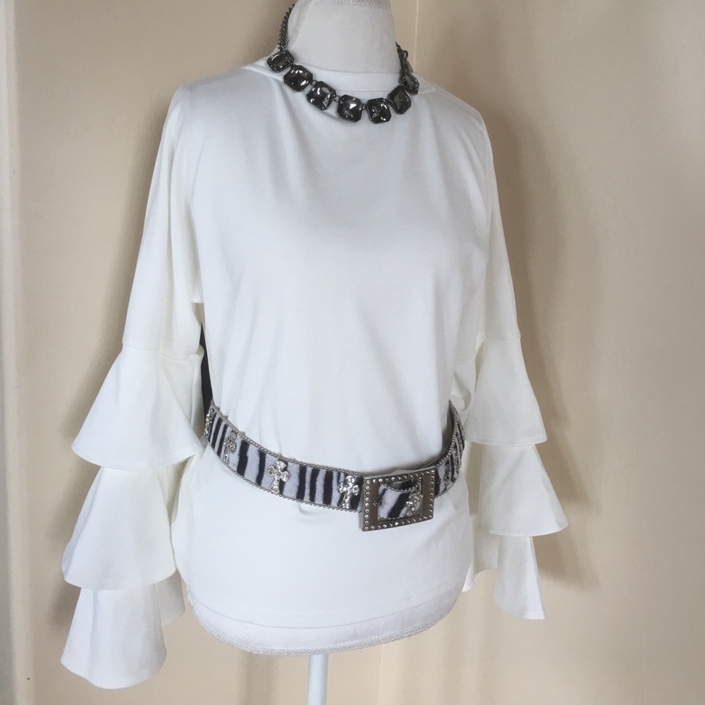 REDUCED! White Bell Sleeve Blouse