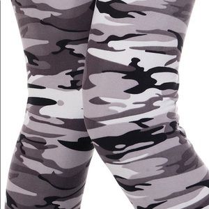 3PCS-Camouflage Print Legging-Reg.Size