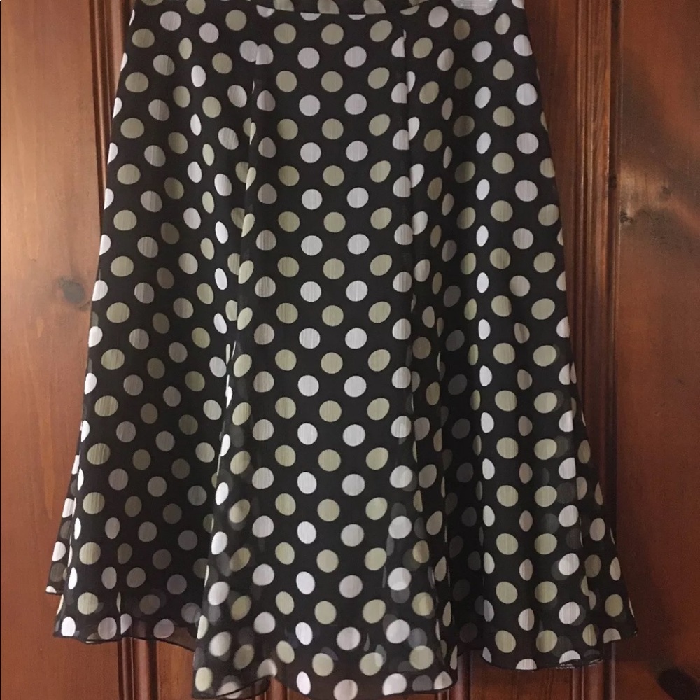 Sold* 6 Worthington A-line Polka Dot Skirt