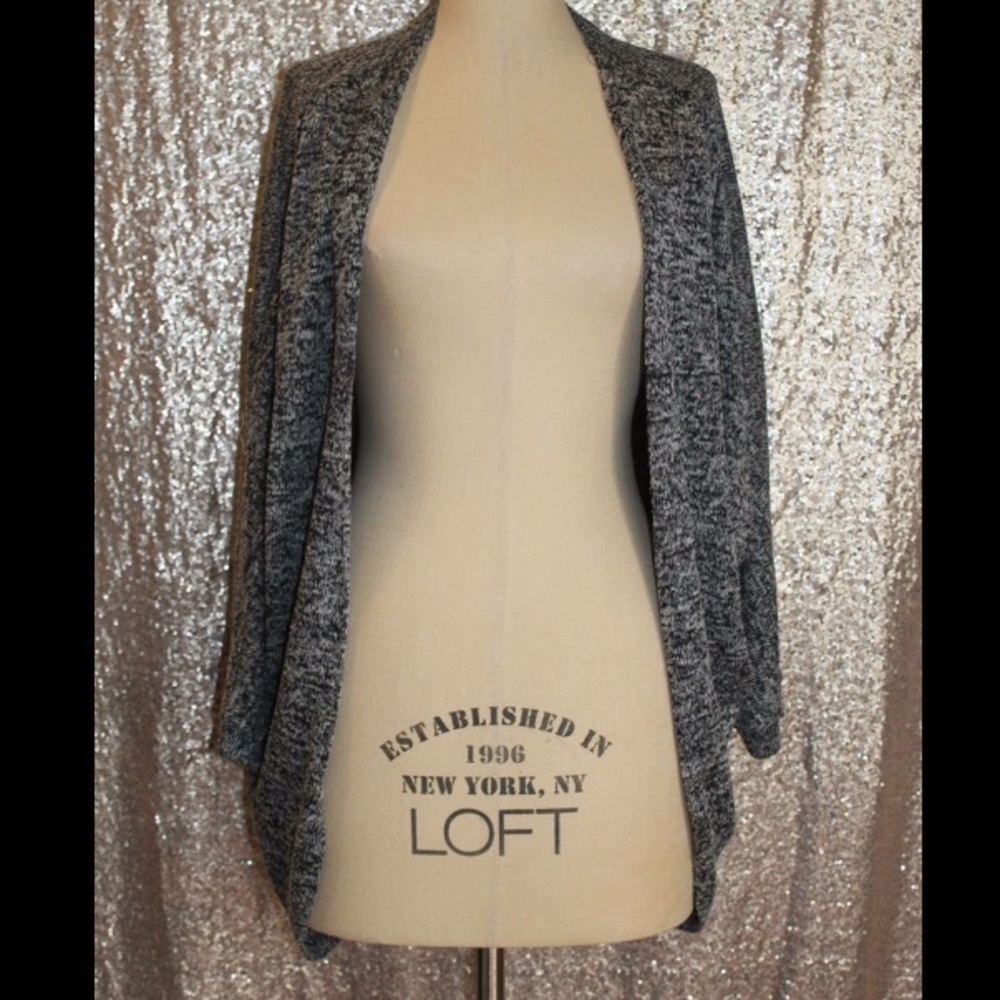 Loose Black & Gray Cardigan
