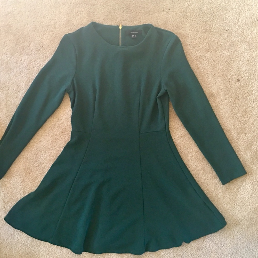 Forrest green long-sleeve dress