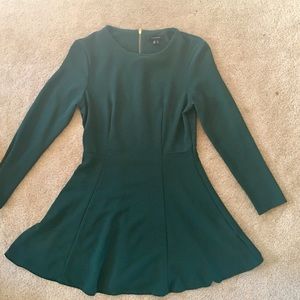 Forrest green long-sleeve dress