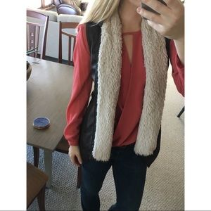 Jack! Leather and fur trimmed vest