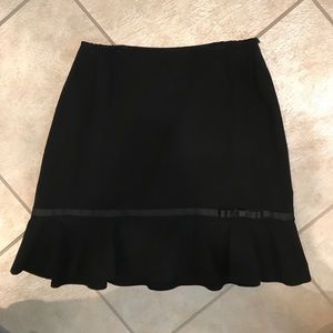 Black ruffled skirt