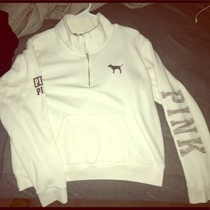 half zip pull over hoodie from pink.