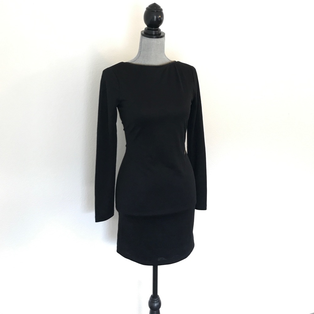 Long sleeve black dress by JustFab