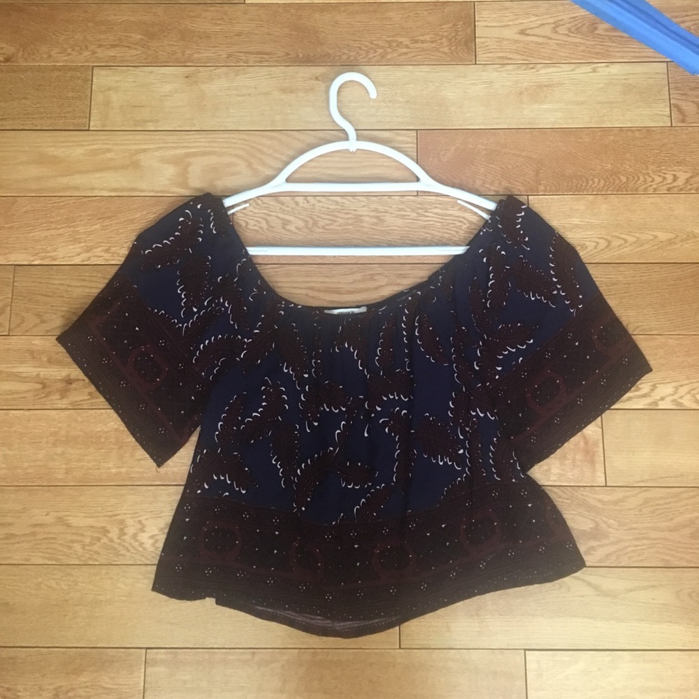 Peasant Blouse Style Crop Top