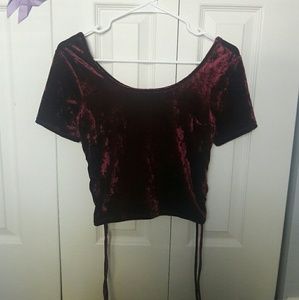 Velvet Cropped Top